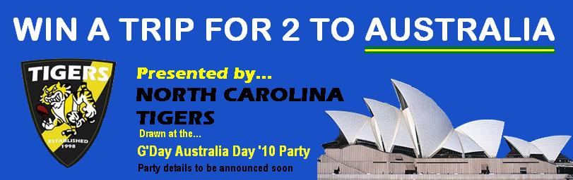 Tickets for NC TIGERS Australia Raffle in Raleigh, NC from ShowClix Ticketing