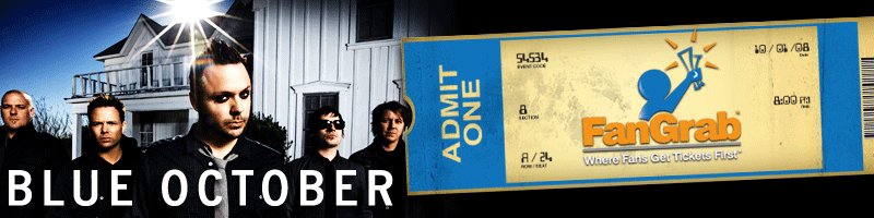Tickets for Blue October in Boston, MA from ShowClix Ticketing