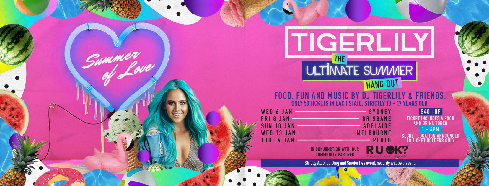 Tickets for Tigerlily’s Ultimate Summer Hang Out - Perth in Perth from Ticketbooth