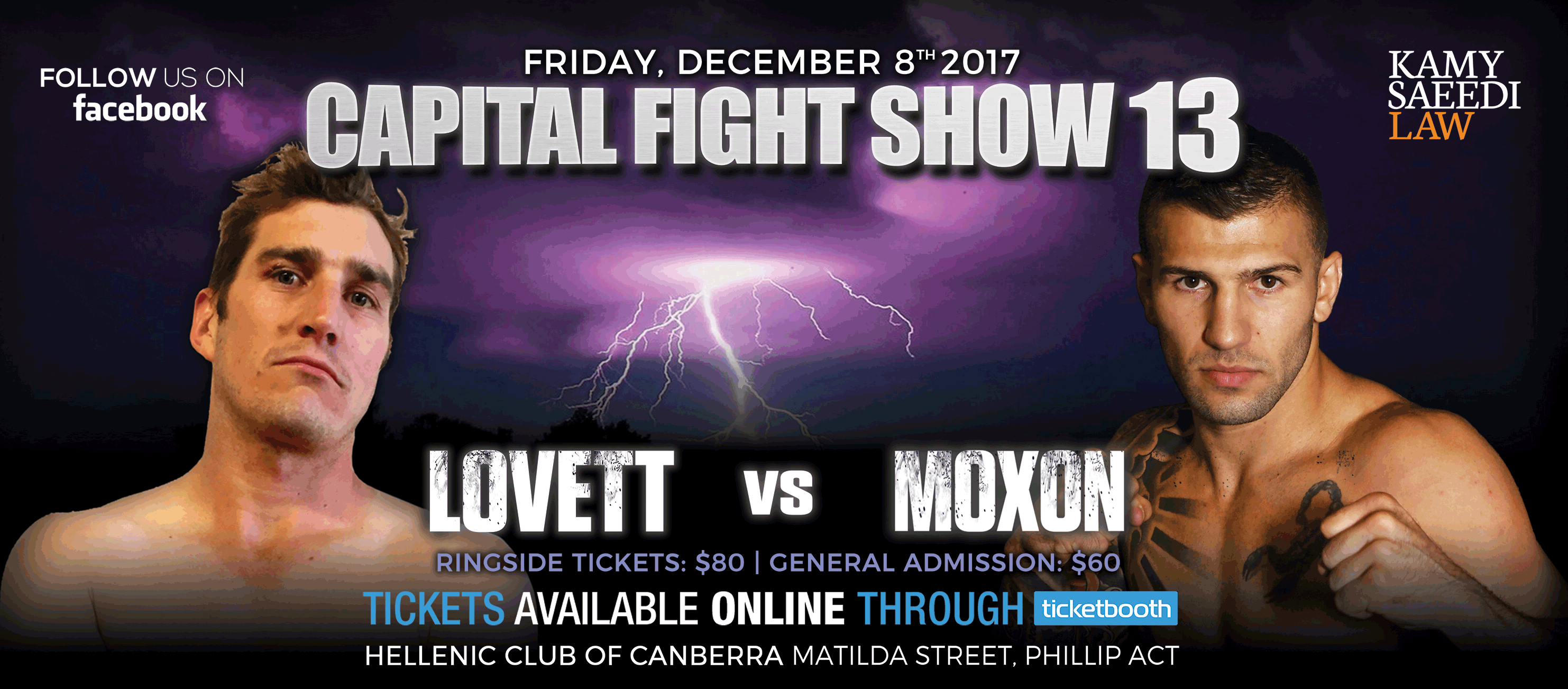 Tickets for Capital Fight Show 13 in Wanniassa from Ticketbooth