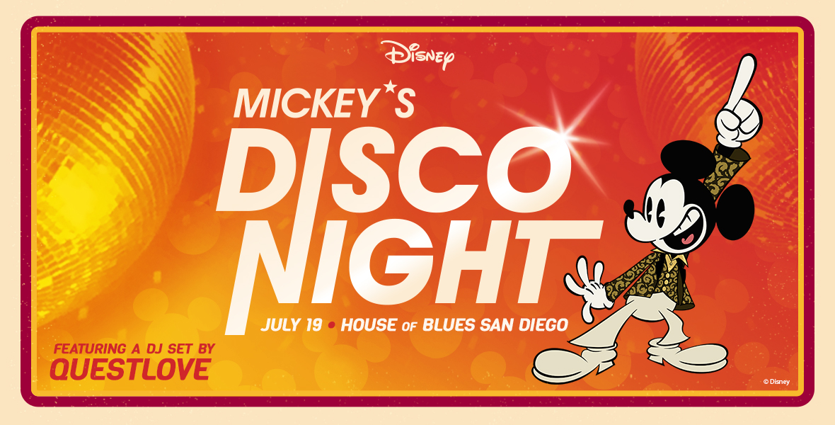 Tickets for Mickey Mouse’s Disco Night in San Diego from Disney D23