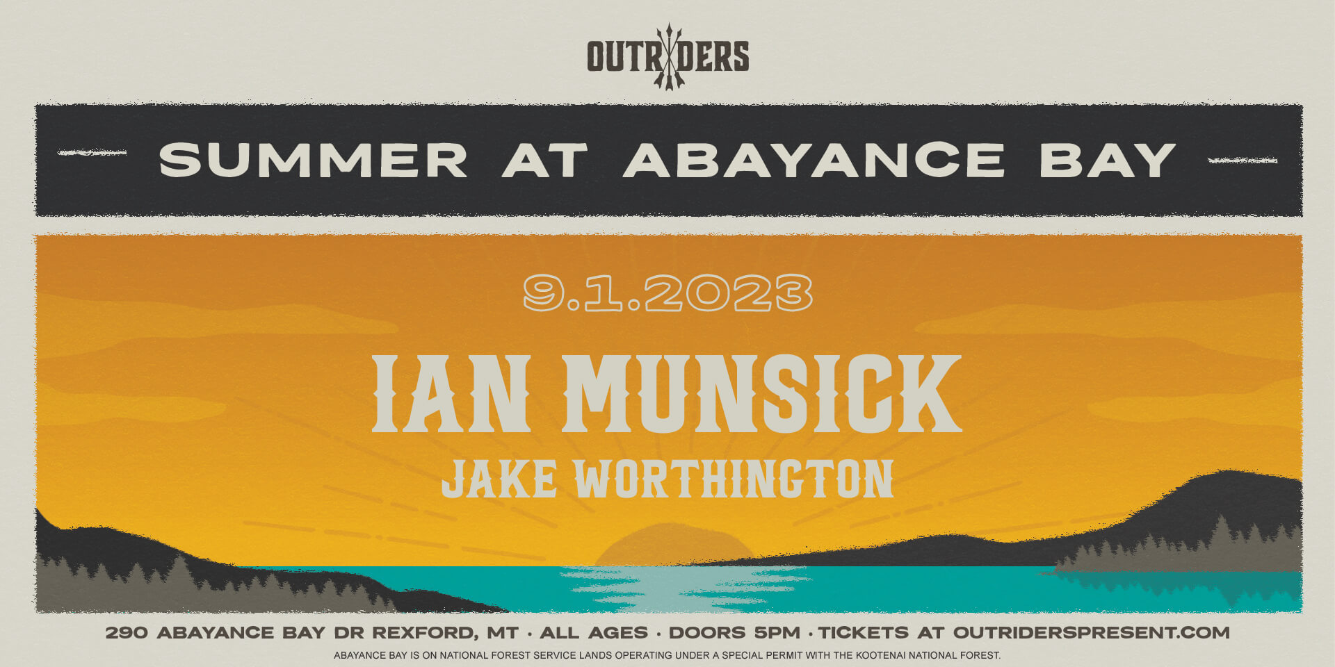 Tickets for Outriders present Ian Munsick at Abayance Bay in Montana in Rexford from Showclix