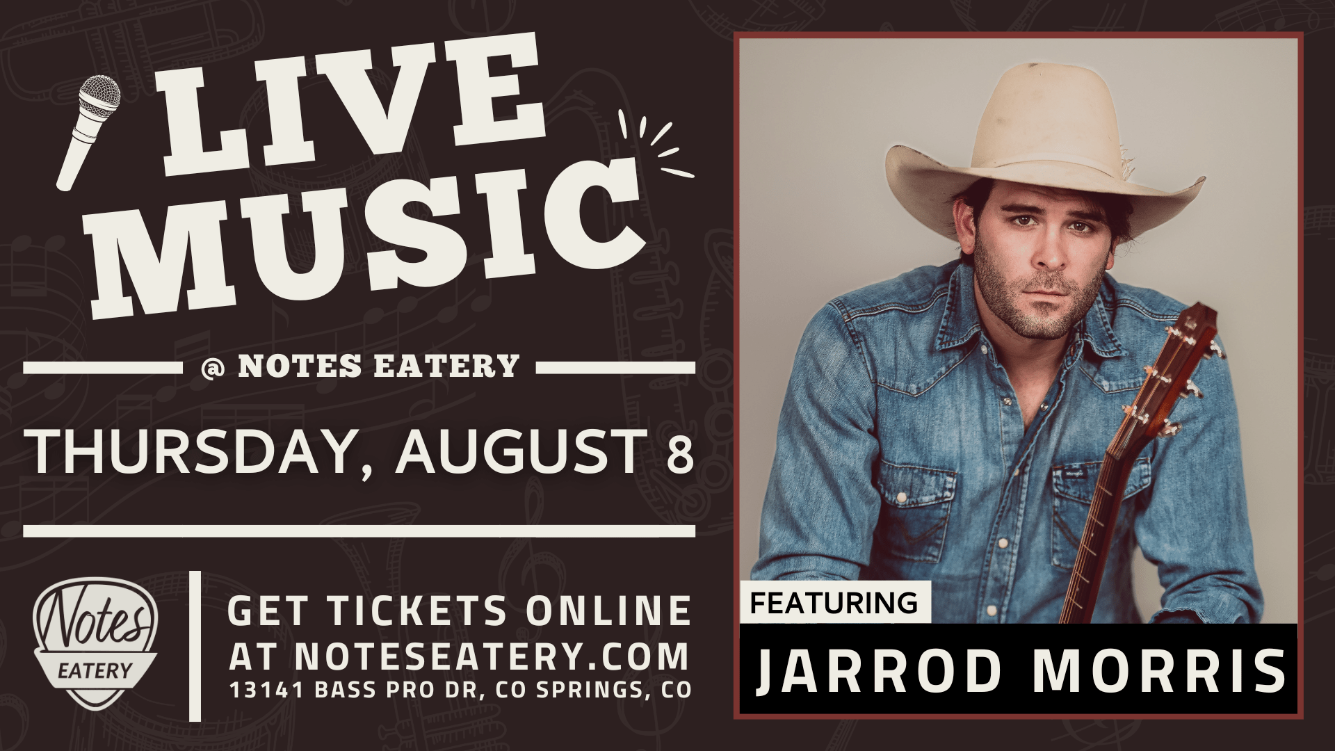 Tickets for Jarrod Morris in Colorado Springs from ShowClix