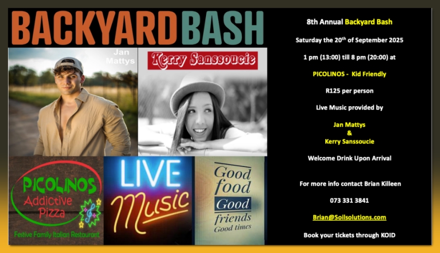 Tickets for 8th Annual Backyard Bash in Johannesburg from KOID SMART TICKETING