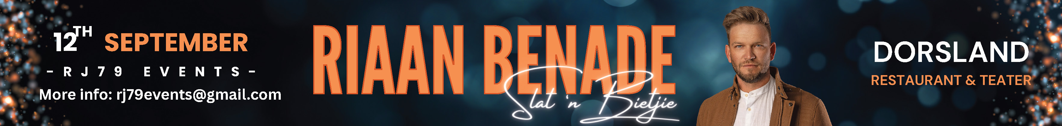 Tickets for Riaan Benade-KOM ONS SLAT 'n BIETJIE in Zandfontein from Tixsa