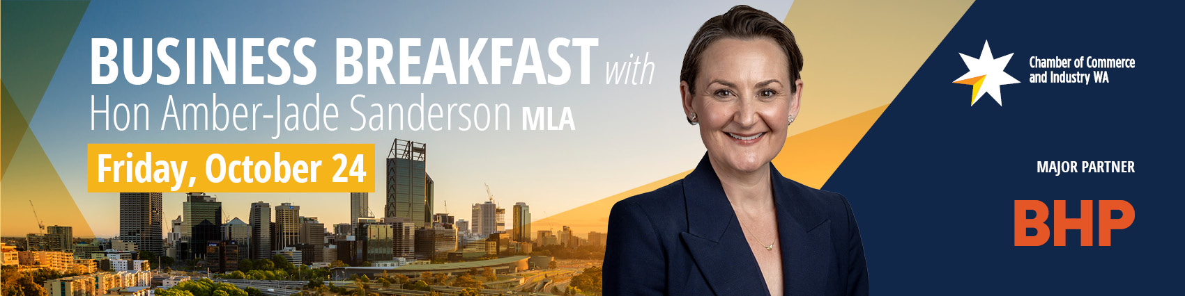 Tickets for Business Breakfast with Hon. Amber-Jade Sanderson in Perth from Ticketbooth