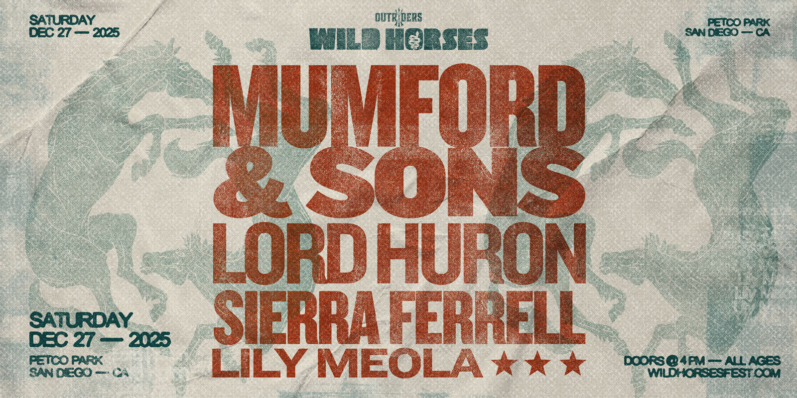 Tickets for Outriders present WILD HORSES FESTIVAL 2025 in San Diego from Showclix