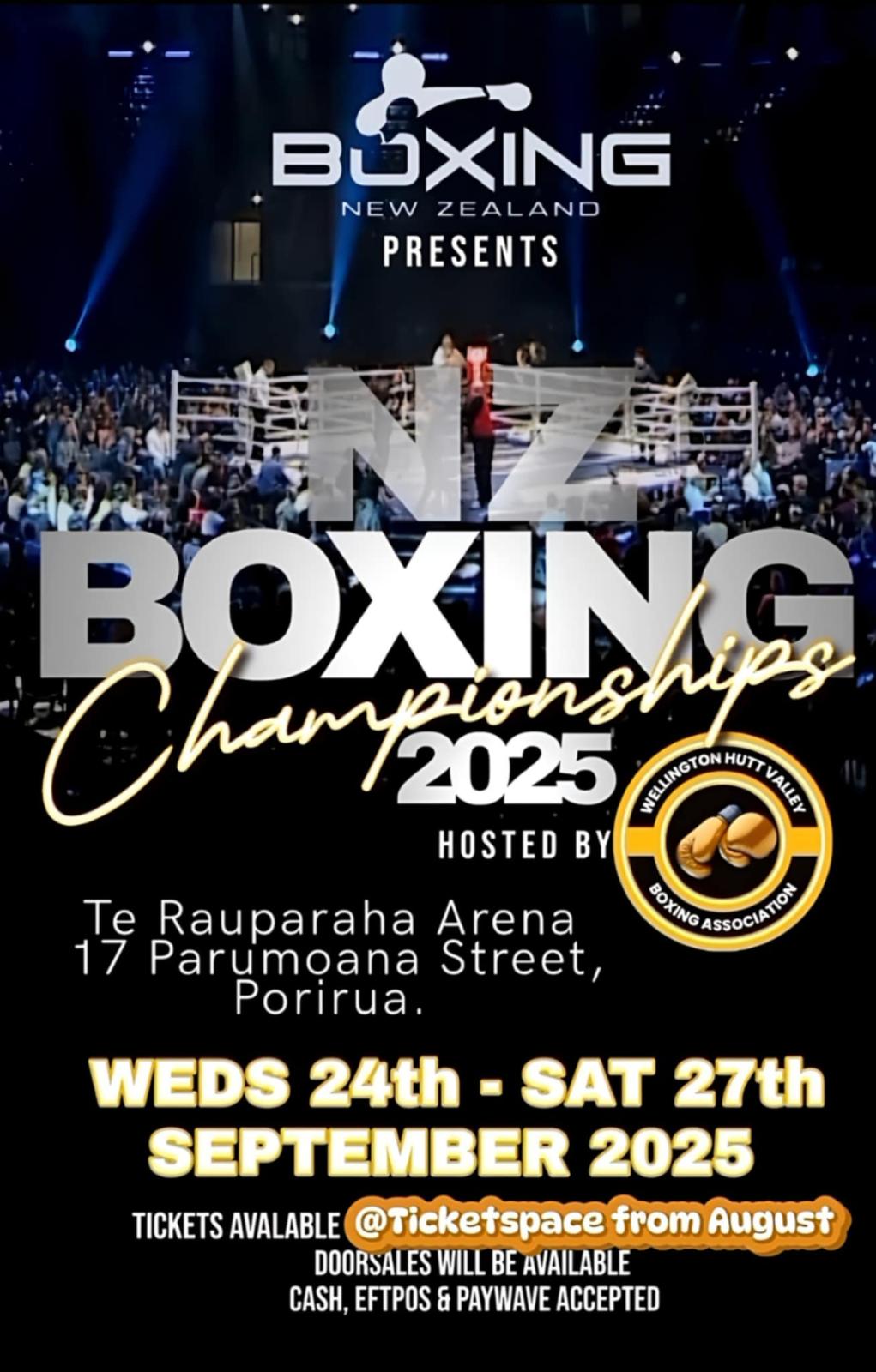 Tickets for New Zealand Boxing National Championships 2025 in Porirua from Ticketspace