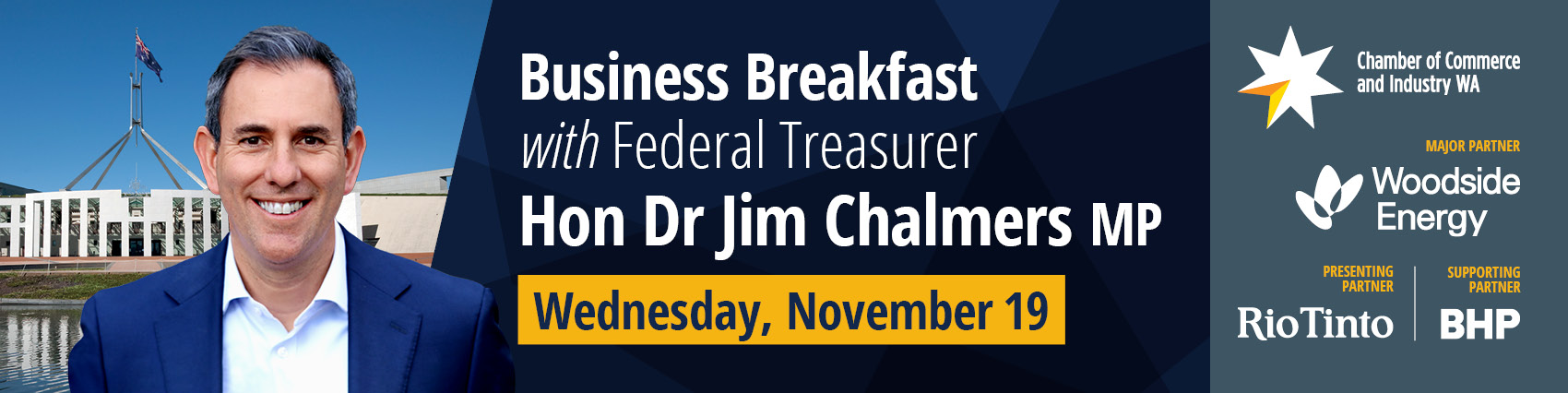 Tickets for Business Breakfast with Dr Jim Chalmers in Perth from Ticketbooth