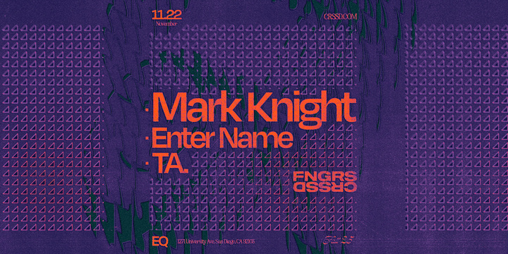 Tickets for FNGRS CRSSD presents MARK KNIGHT at EQ in San Diego from Showclix
