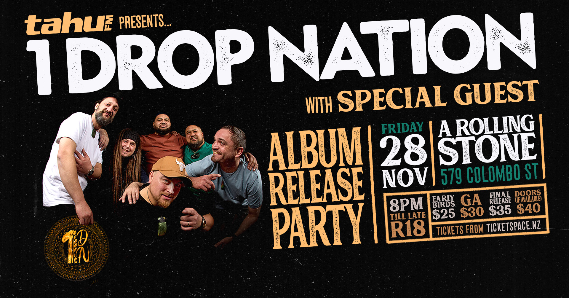 Tickets for 1 Drop Nation Album Release Party - Christchurch in Christchurch from Ticketspace