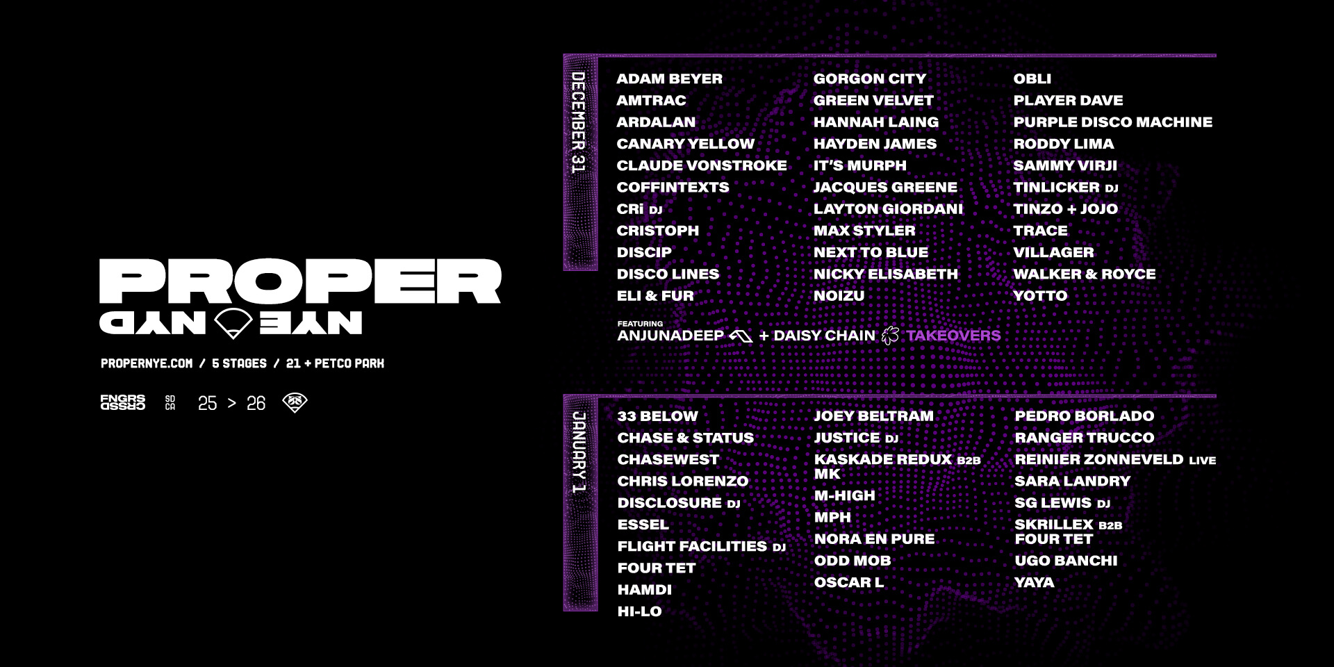 Tickets for FNGRS CRSSD presents PROPER NYE/NYD 2026 in San Diego from Showclix