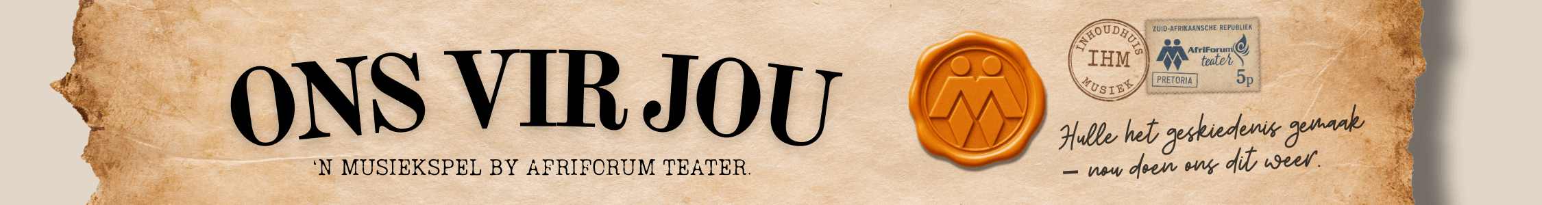 Kaartjies vir Ons vir jou, &rsquo;n musiekspel in Pretoria van Tixsa