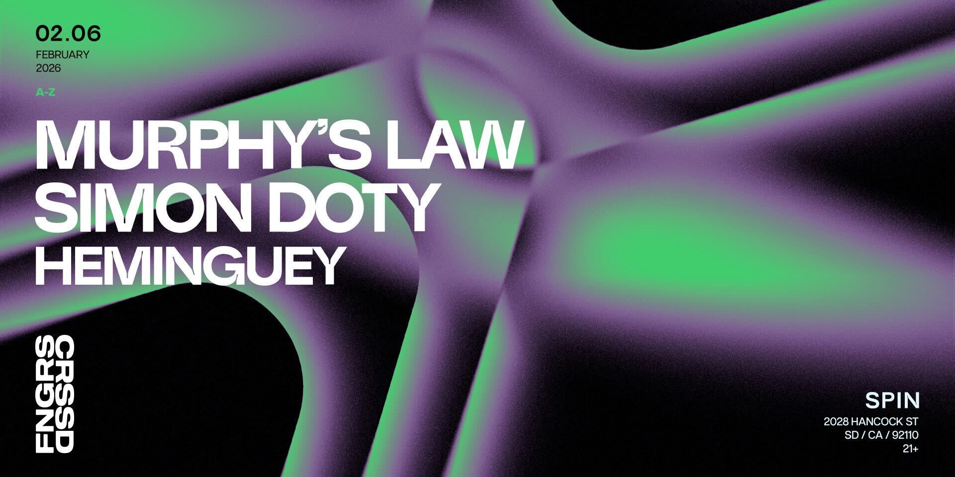 Tickets for FNGRS CRSSD presents MURPHY'S LAW + SIMON DOTY at Spin Nightclub