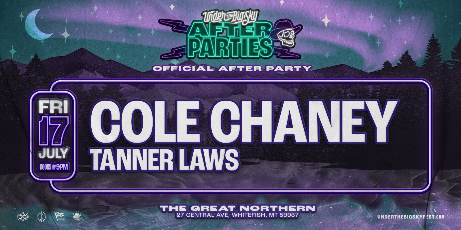 Tickets for Outriders x Under The Big Sky present COLE CHANEY with Tanner Laws The Great Northern