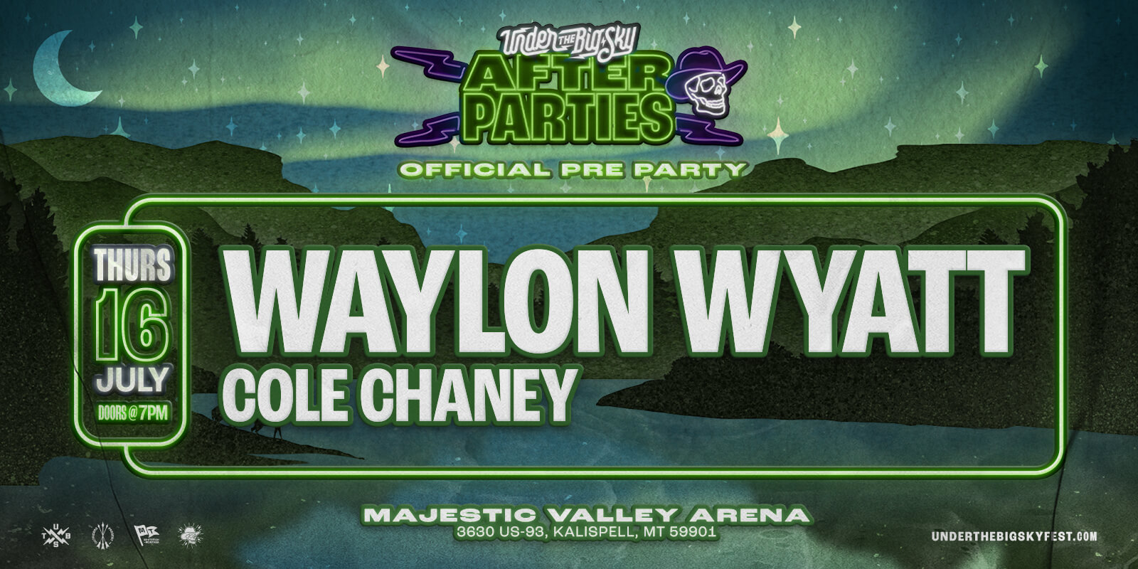 Tickets for Outriders x Under The Big Sky present WAYLON WYATT with Cole Chaney at Majestic Saloon