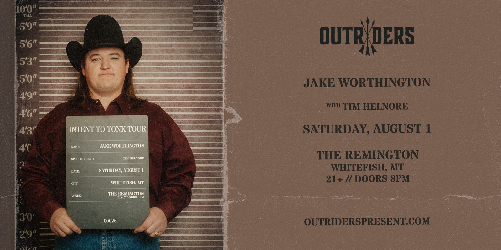 Tickets for Outriders present JAKE WORTHINGTON with TIM HELNORE at The Remington
