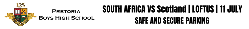 Tickets for Parking: South Africa vs Scotland  - 11 July