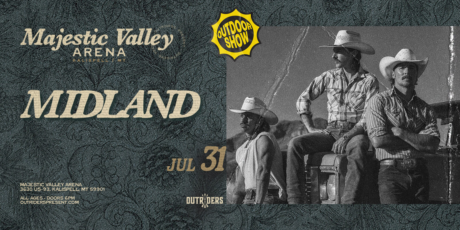 Tickets for Outriders present MIDLAND at Majestic Saloon [OUTDOOR SHOW]