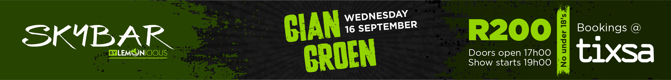 Tickets for Gian Groen | SKYBAR Hermanus