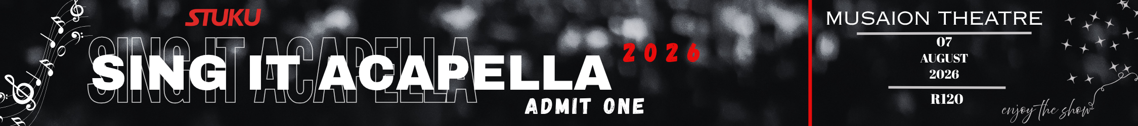 Tickets for Sing It Acapella Finals- Musaion Theatre
