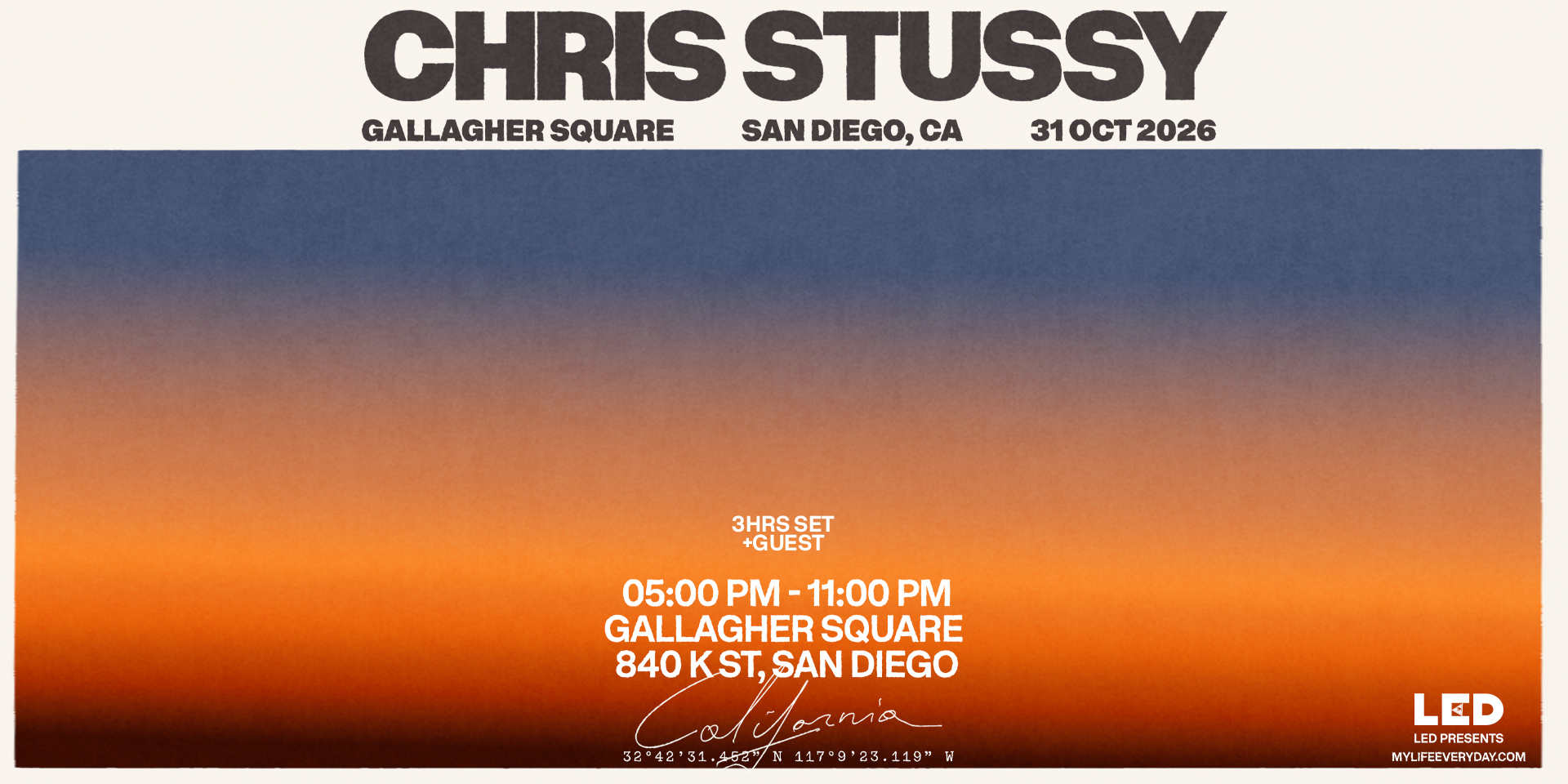 Tickets for LED Presents CHRIS STUSSY [3 HOUR SET] at Gallagher Square - Petco Park
