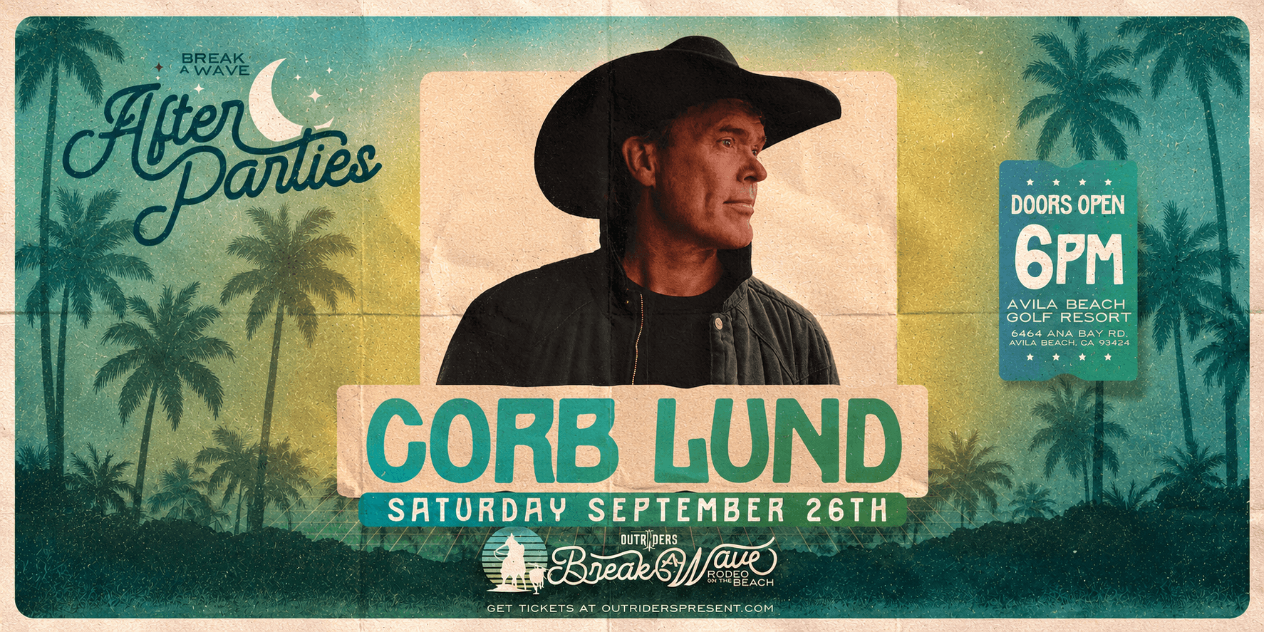 Tickets for Outriders present Beach BreakaWave concert w/ Corb Lund