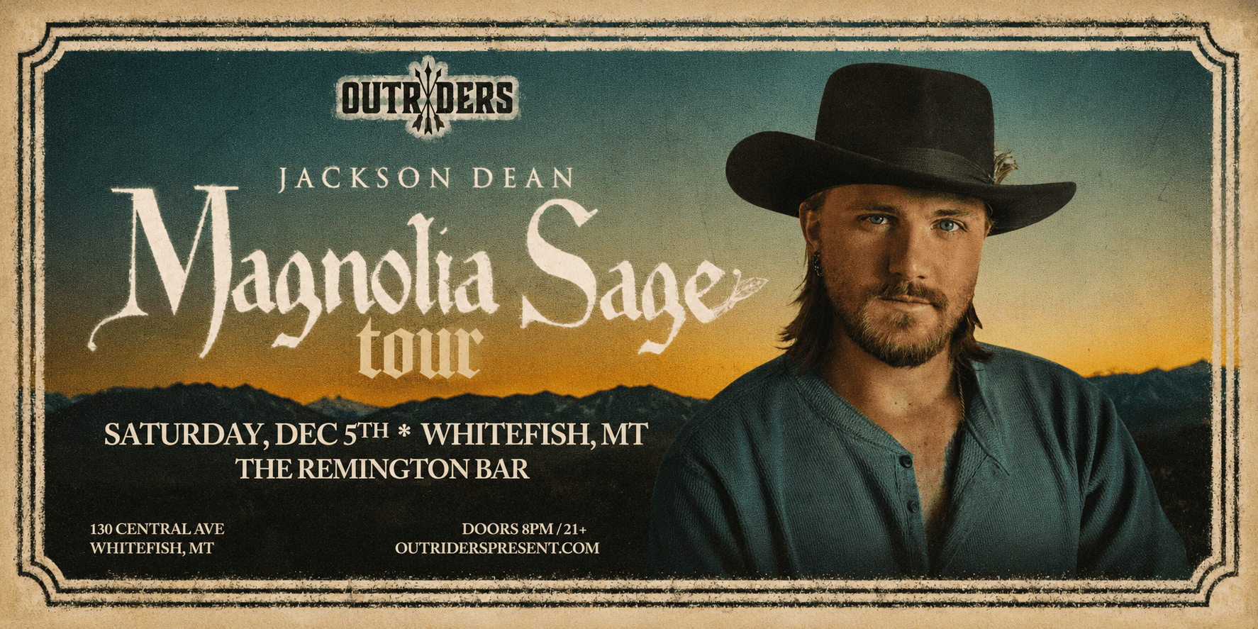 Tickets for Outriders present JACKSON DEAN: Magnolia Sage Tour at The Remington