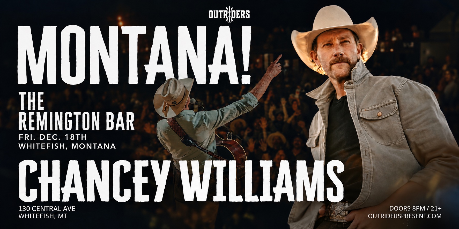 Tickets for Outriders present Chancey Williams at The Remington