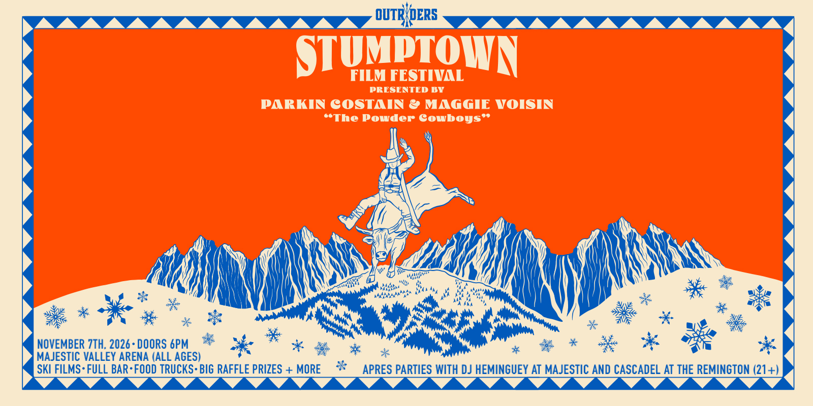 Tickets for "The Powder Cowboys" Parkin Costain + Maggie Voisin present: STUMPTOWN FILM FESTIVAL at Majestic Valley Arena - ALL AGES EVENT!